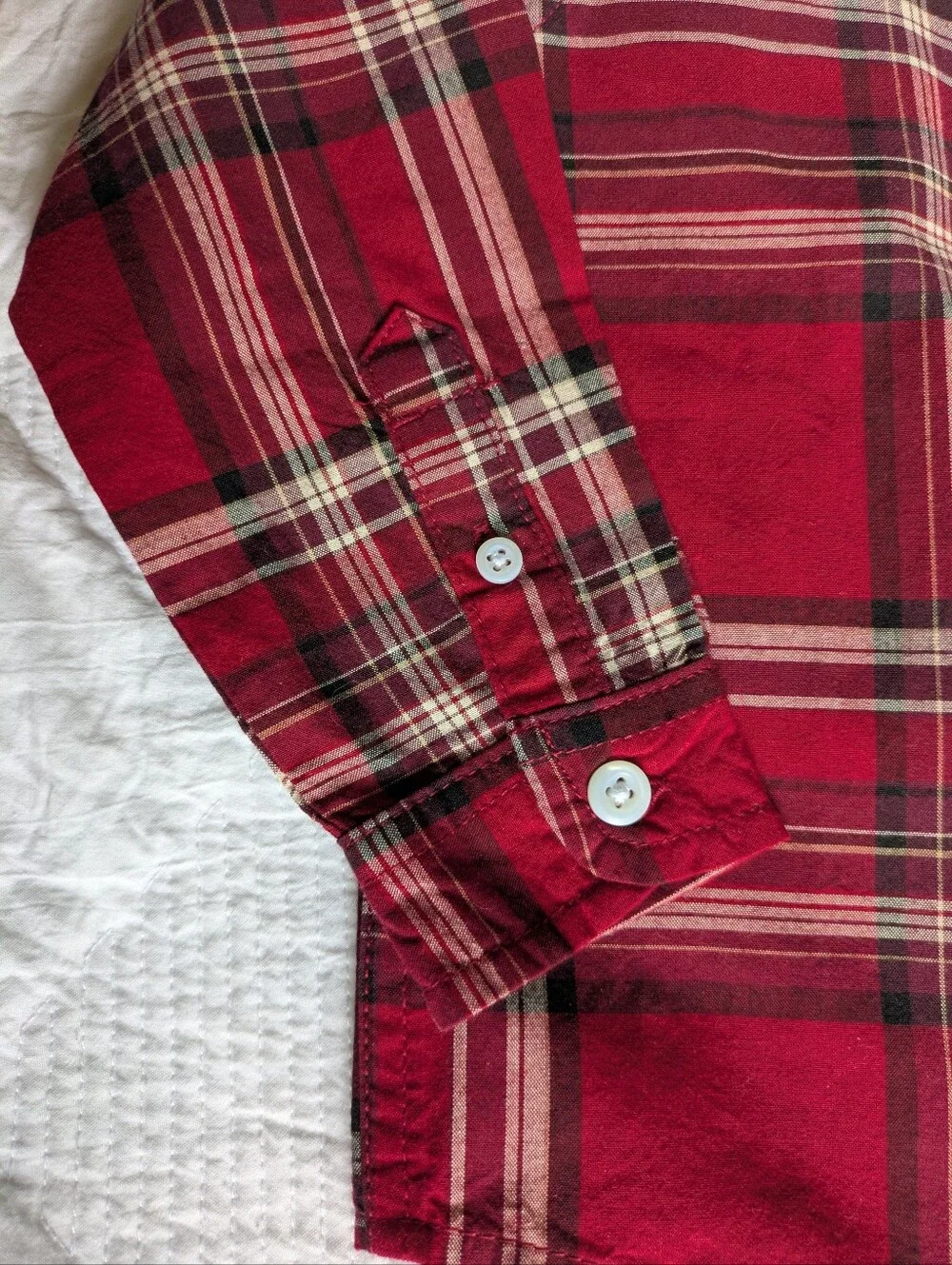 NWT...The Children's Place Red/Black Plaid Button-Up Shirt Size 2T